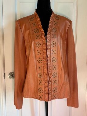 PETER NYGARD Leather Studded Jacket